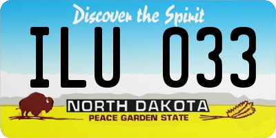 ND license plate ILU033