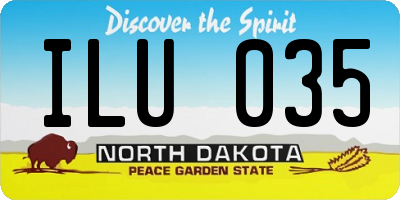 ND license plate ILU035