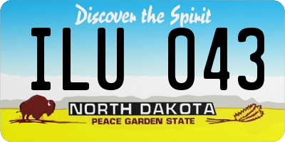 ND license plate ILU043