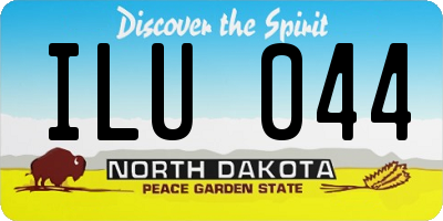 ND license plate ILU044