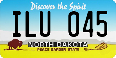 ND license plate ILU045