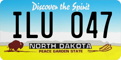 ND license plate ILU047