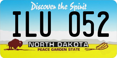 ND license plate ILU052