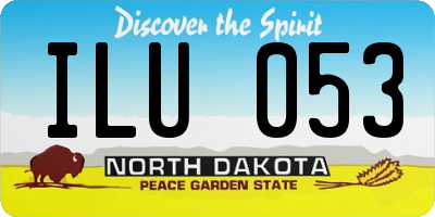 ND license plate ILU053