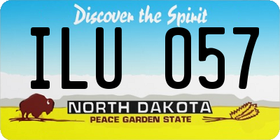 ND license plate ILU057