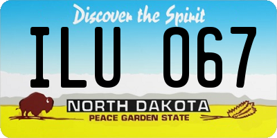ND license plate ILU067
