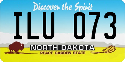 ND license plate ILU073