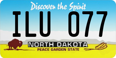 ND license plate ILU077