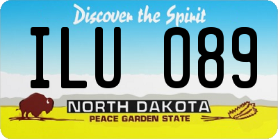 ND license plate ILU089