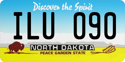 ND license plate ILU090