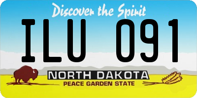 ND license plate ILU091