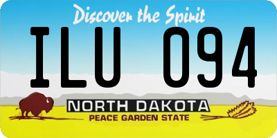 ND license plate ILU094