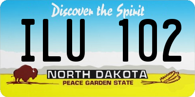 ND license plate ILU102