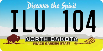 ND license plate ILU104