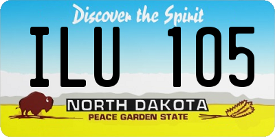 ND license plate ILU105