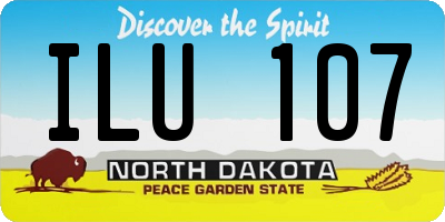 ND license plate ILU107