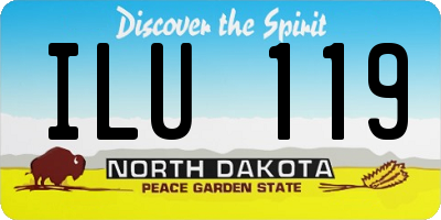 ND license plate ILU119