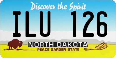 ND license plate ILU126
