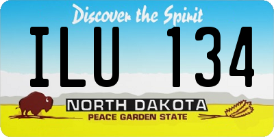 ND license plate ILU134