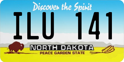 ND license plate ILU141