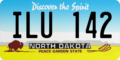 ND license plate ILU142