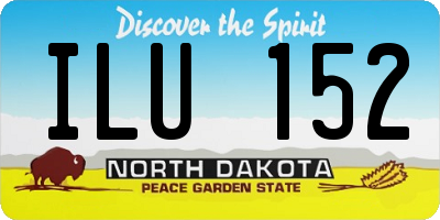 ND license plate ILU152