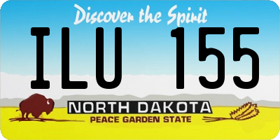 ND license plate ILU155