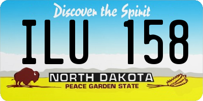 ND license plate ILU158