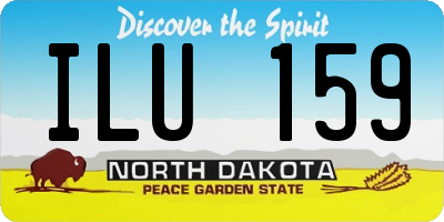 ND license plate ILU159