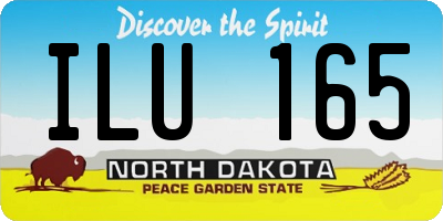 ND license plate ILU165