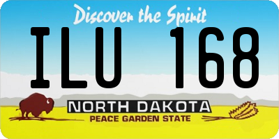 ND license plate ILU168