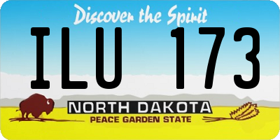 ND license plate ILU173