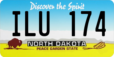 ND license plate ILU174