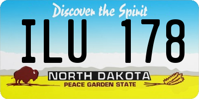 ND license plate ILU178