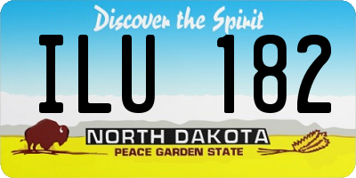 ND license plate ILU182