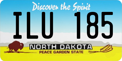 ND license plate ILU185
