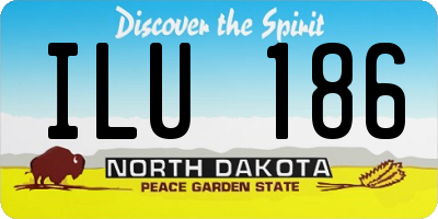 ND license plate ILU186