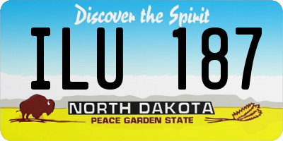 ND license plate ILU187