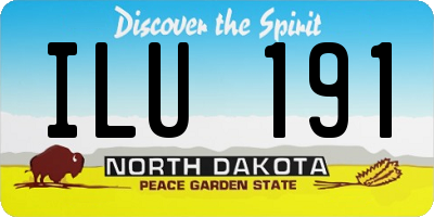 ND license plate ILU191