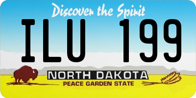 ND license plate ILU199