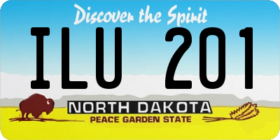ND license plate ILU201