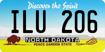 ND license plate ILU206