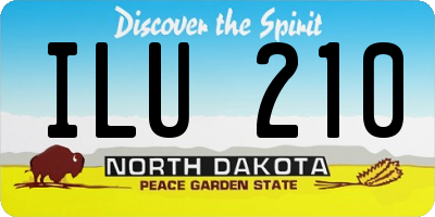 ND license plate ILU210