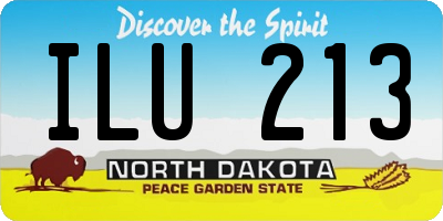 ND license plate ILU213