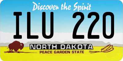 ND license plate ILU220