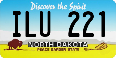 ND license plate ILU221