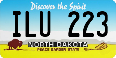 ND license plate ILU223