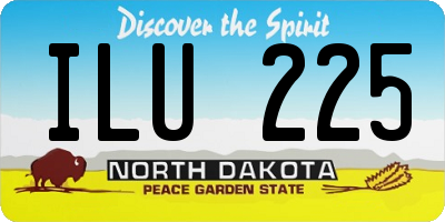 ND license plate ILU225