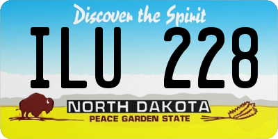 ND license plate ILU228
