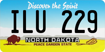 ND license plate ILU229